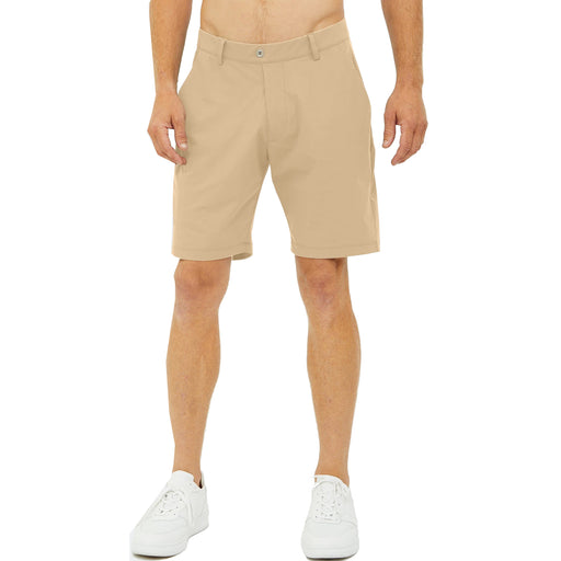 Redvanly Hanover 9 Inch Mens Pull-On Golf Shorts - Pale Khaki/XL