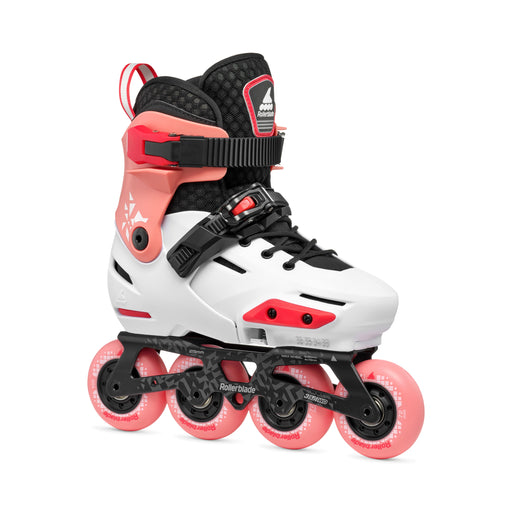 Rollerblade Apex Adj Girls Urban Inline Skates - Platinum/Coral/5.5-7.5