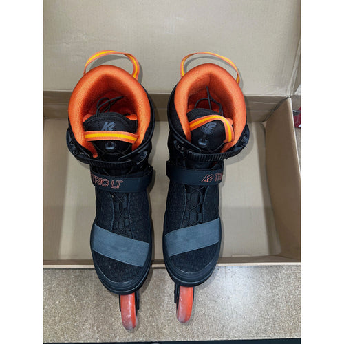 K2 Trio LT 100 Black Orange Mens Urban Inline Skates - Moderately Used - 2