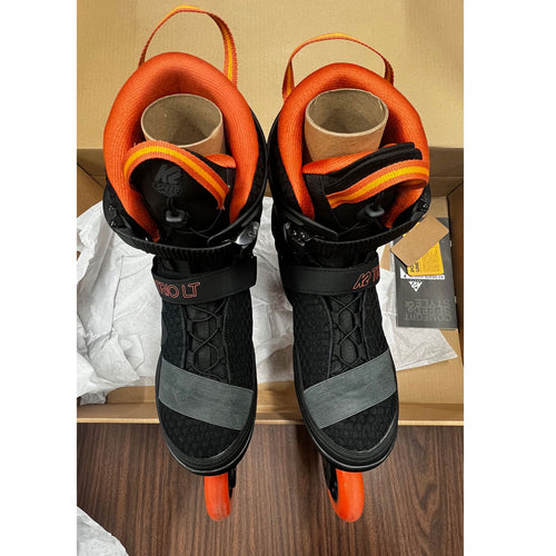 K2 Trio LT 100 Black Orange Mens Urban Inline Skates - Lightly Used - 2