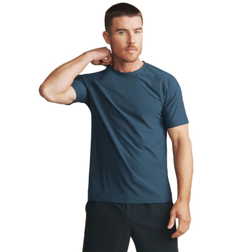 Rhone Reign Short Sleeve Mens Crew Neck - Sea Bl/Teal Hth/XL