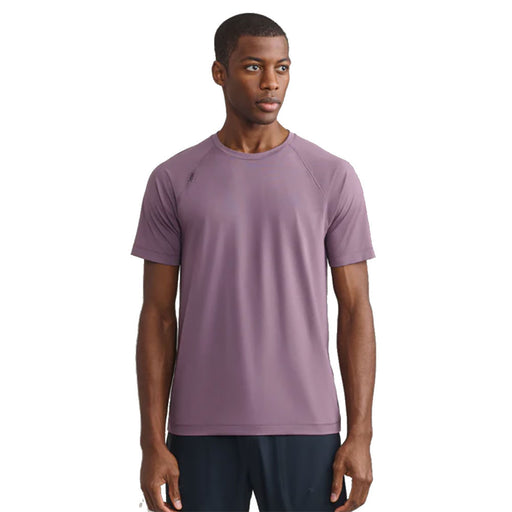 Rhone Reign Short Sleeve Mens Crew Neck - S Plum/Gry Hth/XL