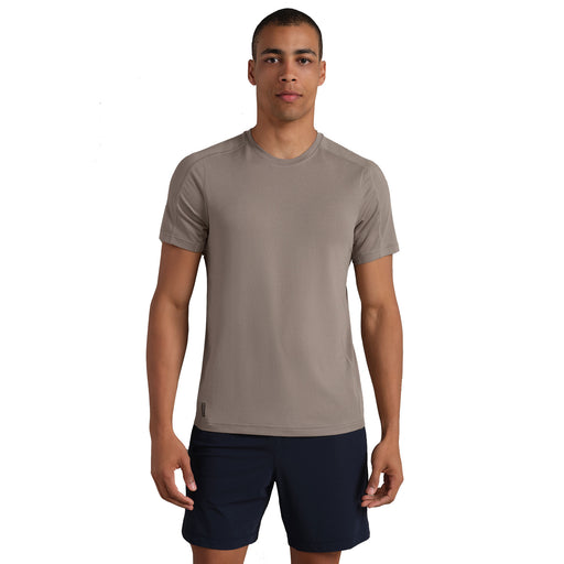 Rhone Invictus Training Mens Tennis Crew Neck - Foggy Taupe/XL
