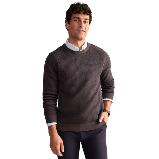 Rhone Birdseye Mens Sweater - Gravel/Tru Navy/XL