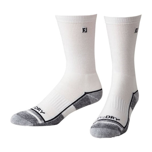 FootJoy ProDry Mens Crew Golf Socks 25 - White/7-12
