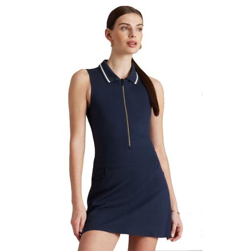 Rhone Pin High Ponte Womens Golf Dress - Navy Blue/M