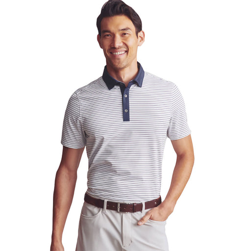 Rhone Sport Feeder Stripe Mens Golf Polo - True Nvy Stripe/XL