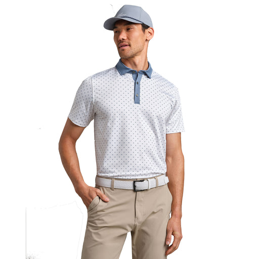 Rhone Sport Micro Foulard Mens Golf Polo - Bl Stone Foulrd/XL