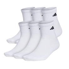 Load image into Gallery viewer, Adidas Athletic Cushioned Men Quarter Socks 6-Pack - White/Black/XL
                        
                       - 2