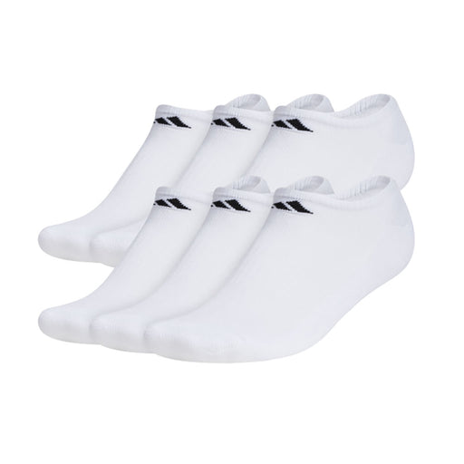 Adidas Athletic Cushioned Mens No ShowSocks 6-Pack - White/Black/L
