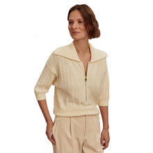 Load image into Gallery viewer, Varley Arney Half-Zip Knit Womens Polo Sweater - Egret/M
                        
                       - 1