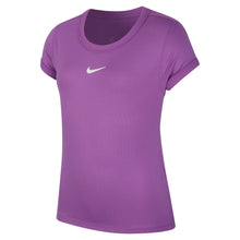 Load image into Gallery viewer, Nike Court Dri-FIT Girls Short Sleeve Tennis Shirt - 532 PURP NEBULA/L
                        
                       - 7