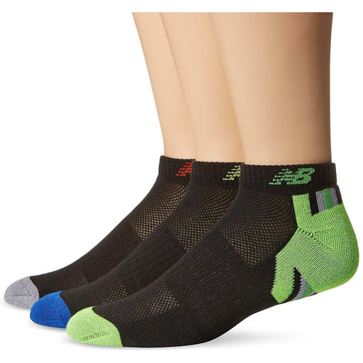 New Balance Adaptive 3 Pack Mens LC Tennis Socks - Black/Blue/XL