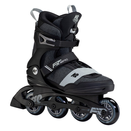 K2 F.I.T. 80 Pro Mens Inline Skates - Black/Grey/13.0