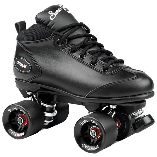 Sure Grip Cyclone Black Unisex Roller Skates - Black/M9 / W10