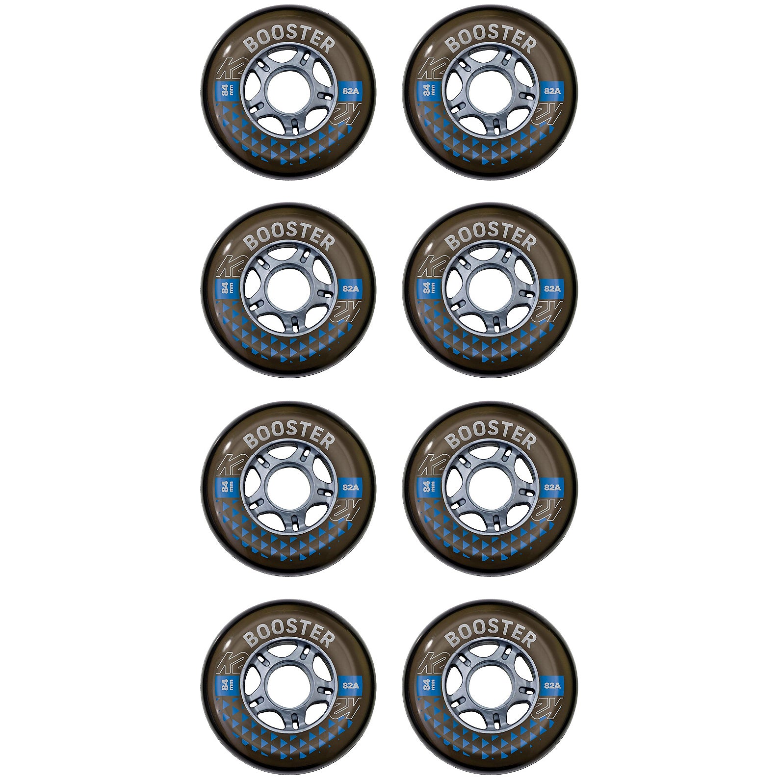K2 Skates Booster 72MM 80A 8-Wheel Pack W ILQ 5 - Zwart - 30F3005