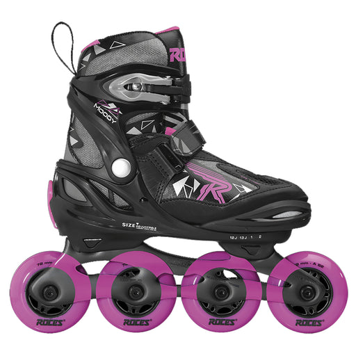 Roces Moody TIF Adjustable Girls Inline Skates - BLACK/PINK 001/4-7