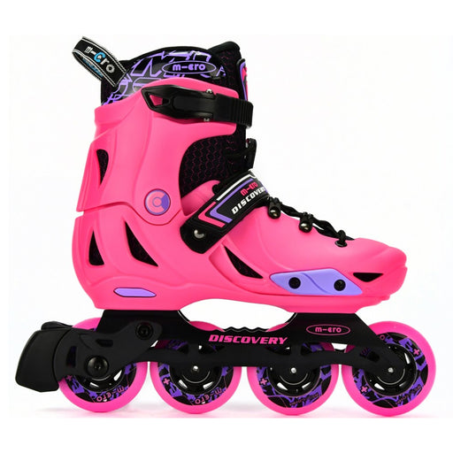 Micro Discovery Pink Adj Kid Inline Skates - Pink/6-8.5