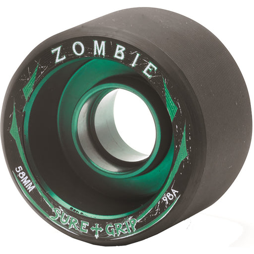 Sure Grip Zombie Roller Skate Wheels Set of 4 - Green 98a/Mid 62mm X 38mm