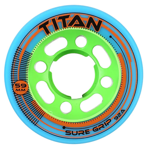 Sure Grip Titan Roller Skate Wheels 4-Pack - Blue/62MM