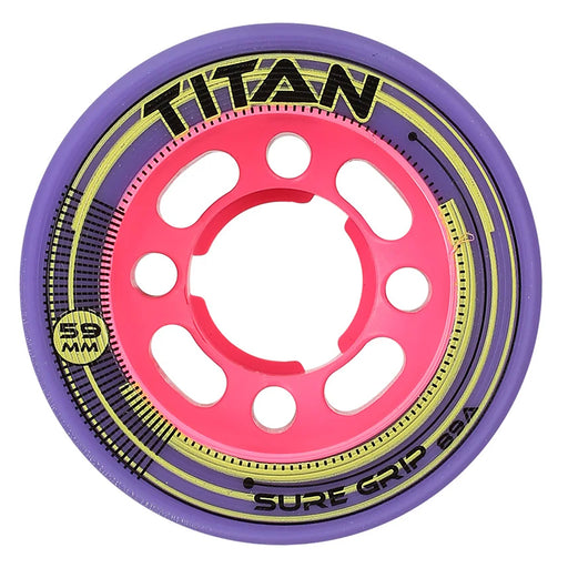 Sure Grip Titan Roller Skate Wheels 4-Pack - Purple/62MM