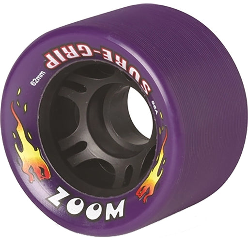 Sure Grip Zoom 62mm Roller Skate Wheels - Purple