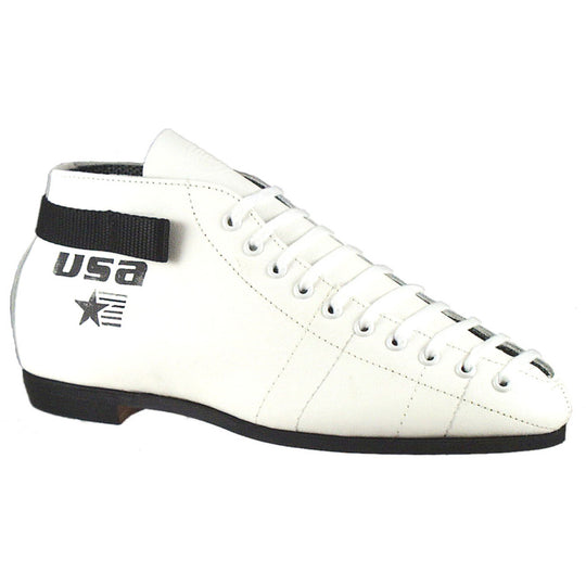 Riedell 122 White Unisex Roller Skate Boot