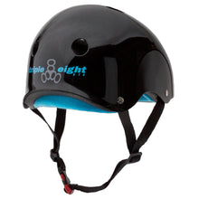 
                        
                          Load image into Gallery viewer, Triple Eight Certified Sweatsaver Blk Gloss Helmet
                        
                       - 2