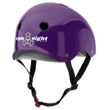 
                        
                          Load image into Gallery viewer, Triple Eight Certified Sweatsaver Purple Helmet
                        
                       - 2
