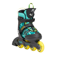 Load image into Gallery viewer, K2 Marlee Pro Pack Girls Adjustable Inline Skates - Green/Yellow/4-8
                        
                       - 1