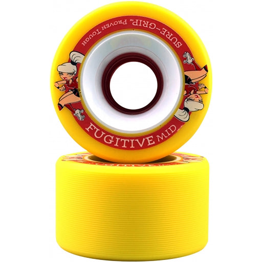 Sure Grip Fugitive Mid 62mm Roller Skate Wheels - Yellow 92a