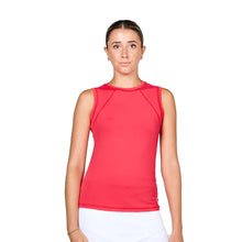 
                        
                          Load image into Gallery viewer, Sofibella UV Colors Womens Sleeveless Tennis Shirt - Berry Red/2X
                        
                       - 13