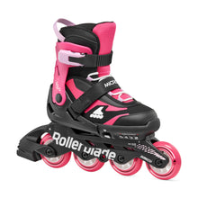 
                        
                          Load image into Gallery viewer, Rollerblade Microblade Adjust Girls Inline Skates - Black/Pink/5-8
                        
                       - 1