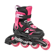 
                        
                          Load image into Gallery viewer, Rollerblade Microblade Adjust Girls Inline Skates - Black/Pink/5-8
                        
                       - 1