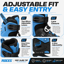 
                        
                          Load image into Gallery viewer, Roces YEP 3x90 TIF Adjustable Junior Inline Skate
                        
                       - 2