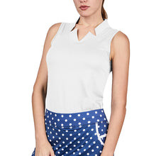 
                        
                          Load image into Gallery viewer, Sofibella Golf Colors Sleeveless Womens Golf Shirt - White/2X
                        
                       - 13