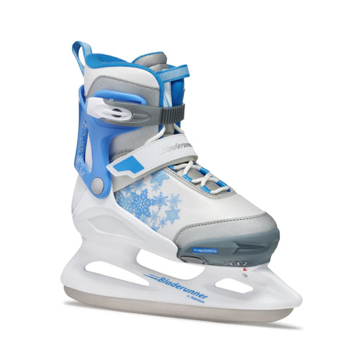 Bladerunner RB Micro Ice Girls Adj Ice Skates - White/Royal Blu/5-8