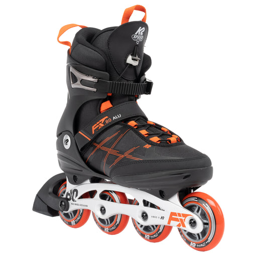 K2 F.I.T. 80 ALU Black Mens Inline Skates - Black/Red/14.0