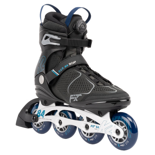 K2 F.I.T. 84 Boa Gray Mens Inline Skates - Gray/Blue/14.0