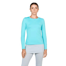 
                        
                          Load image into Gallery viewer, Sofibella UV Colors Womens LS Tennis Shirt - Air/2X
                        
                       - 1