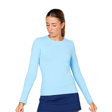 
                        
                          Load image into Gallery viewer, Sofibella UV Colors Womens LS Tennis Shirt - Cloud/2X
                        
                       - 16