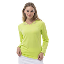 
                        
                          Load image into Gallery viewer, SanSoleil SolTek Solid Active Womens LS Sun Shirt - Kiwi/XL
                        
                       - 6