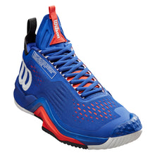 
                        
                          Load image into Gallery viewer, Wilson Rush Pro Tour Mid Mens Tennis Shoes - Blue/Black/Red/D Medium/14.0
                        
                       - 6