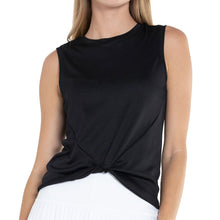 
                        
                          Load image into Gallery viewer, Lucky in Love Twist Front Womens Tennis Tank Top - BLACK 001/XL
                        
                       - 10