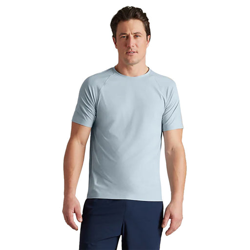 Rhone Reign Short Sleeve Mens Crew Neck - Arctc Bl/Wt Hth/XXL