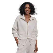 
                        
                          Load image into Gallery viewer, Varley Roxbury Zip Through Womens Sweater - Ivory Marl/L
                        
                       - 2