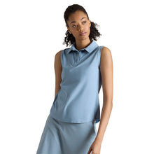 
                        
                          Load image into Gallery viewer, Rhone Course to Court Sleeveless Wmns Golf Polo 1 - Blue Mist/XL
                        
                       - 4