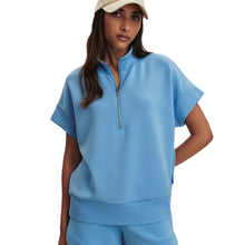 
                        
                          Load image into Gallery viewer, Varley Ritchie Short Sleeve Womens Sweater - Azure Blue/L
                        
                       - 1