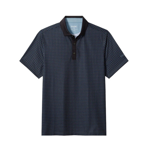 Rhone Sport Geo Navy Brown Mens Golf Polo - Navy/Brown/XL