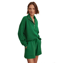 
                        
                          Load image into Gallery viewer, Varley Hawley Half-Zip Womens Sweater - Verdant Green/L
                        
                       - 7